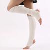 New Japanese Lolita Y2k Solid Color Leg Warmers Women Hollowed Out Foot Heel Warm Knitted Knee High Socks Legging Gaiters Cover