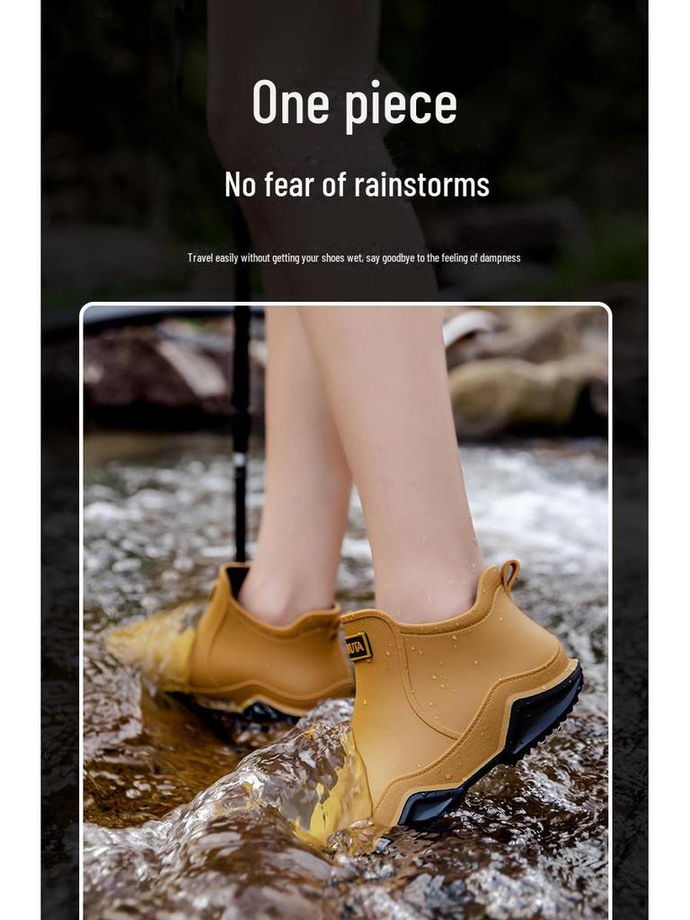 Unisex Wasserdichte Kurze Regenstiefel 2024 - Rutschfest, Abriebfest für Angeln, Küche, Takeaway-Arbeit