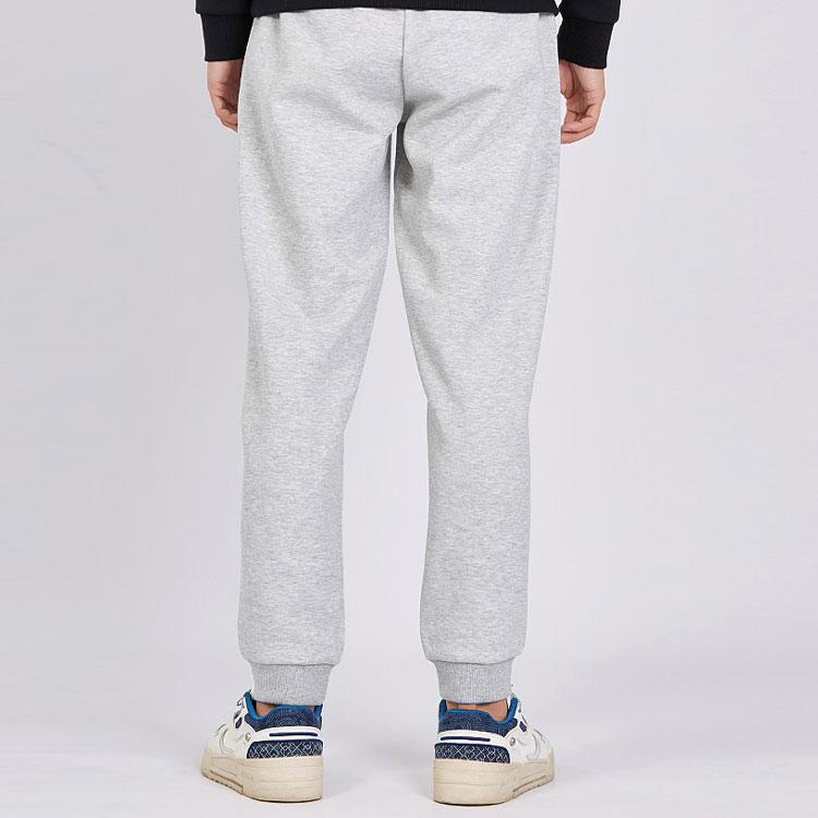 Li Ning Badminton Series Solid Color Cuffed Running Knitted Sports Pants Men Bottoms Light-Gray AKLTC85-2