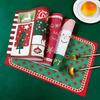 Christmas Style Teslin Heat Insulation Placemat - PVC Printed Table Mat for Hotel and Home Decoration