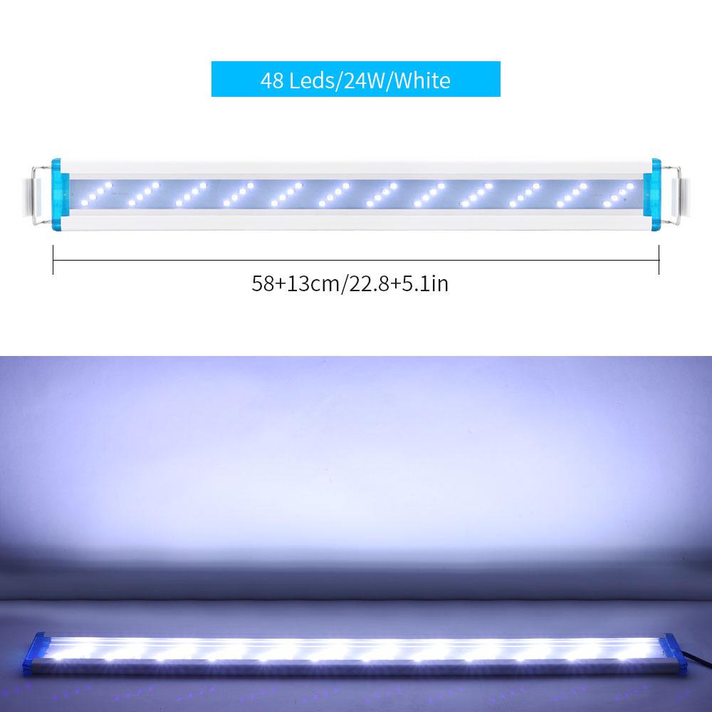 Ultra-Thin Aquarium LED Light with Blue-White Tricolor for Aquatic Plants and Fish Tanks