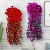 Violet Artificial Flower Valentine's Day Party Decoration Simulation Wall Hanging Basket Flower Orchid Fake Silk Vine Flowers