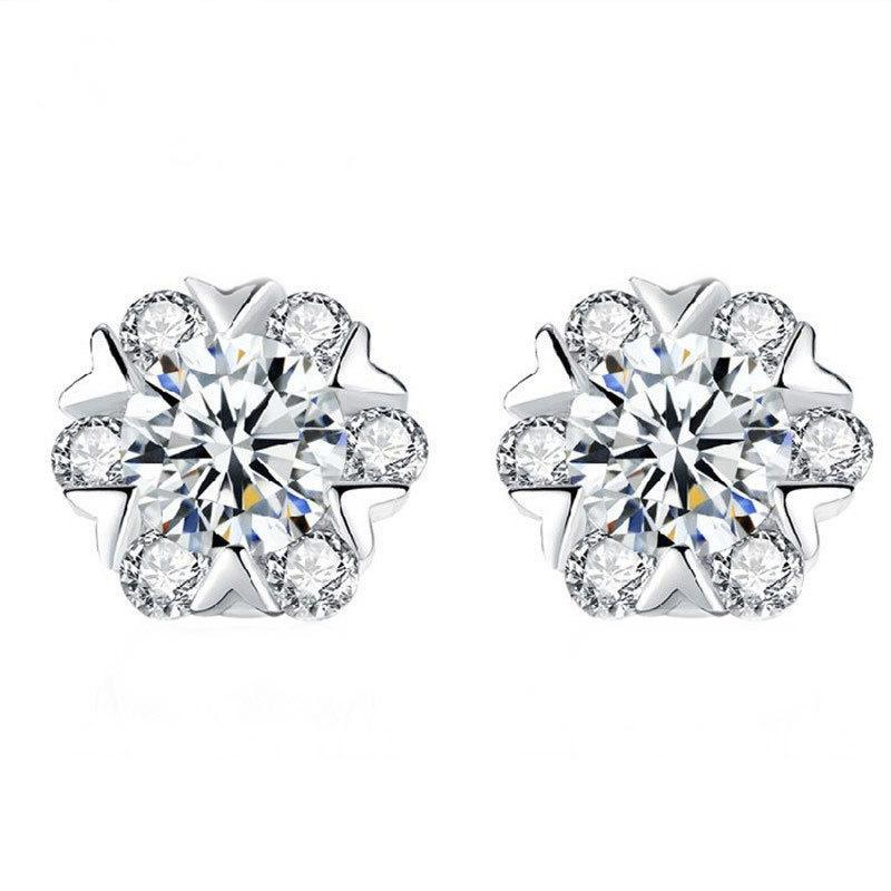 Snowflake Earrings for Women, Simple Japanese and Korean Students, Small and Versatile Earrings