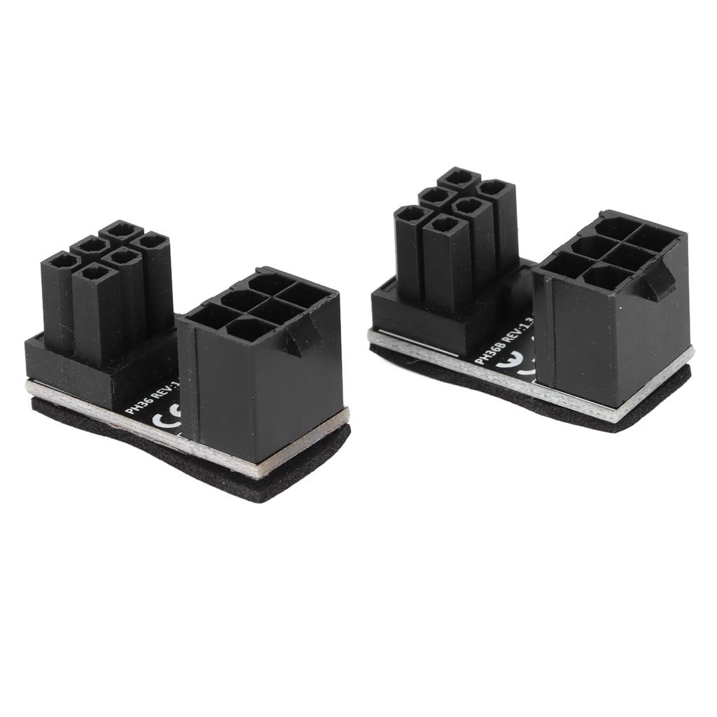 2PCS ATX 6pin Adapter Abrasion Performance Small Volume Light Weight Desktops Graphics Card AdapterSponge Model