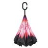 Portable Umbrella C-Handle Double Layer Umbrella Long Shank Windproof Folding Inverted Upside Down Reverse For Cars Rain Gear