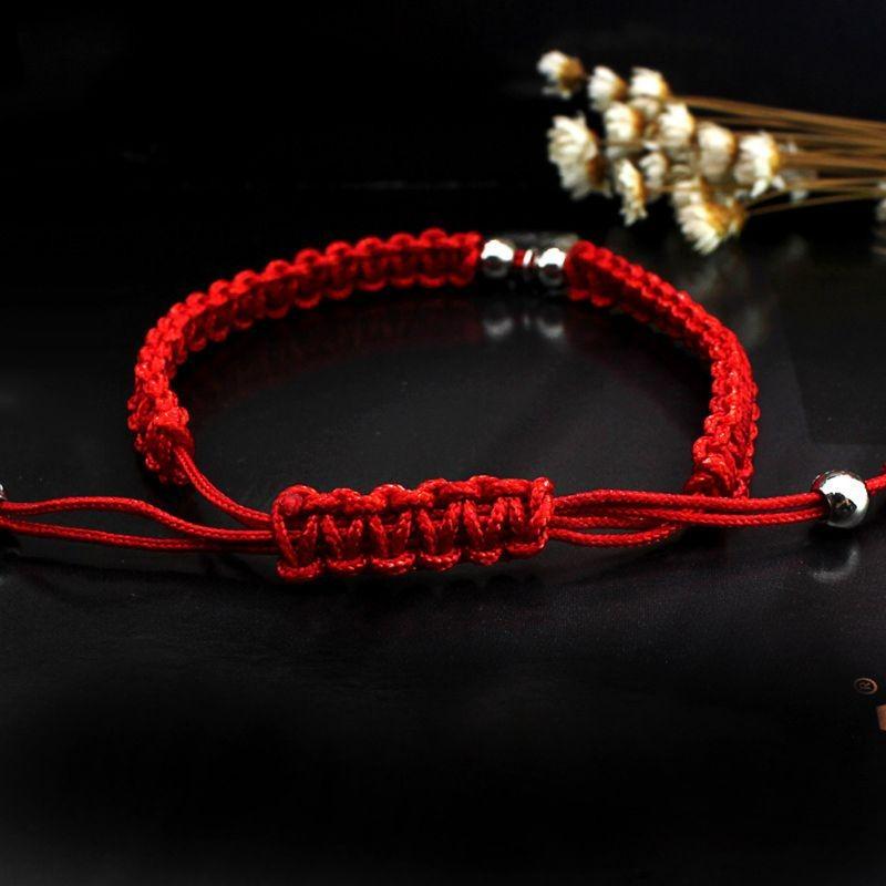 1Pc Red String Bracelet Kabbalah Lucky Mom Pendant Braided String Mother's Day Jewelry