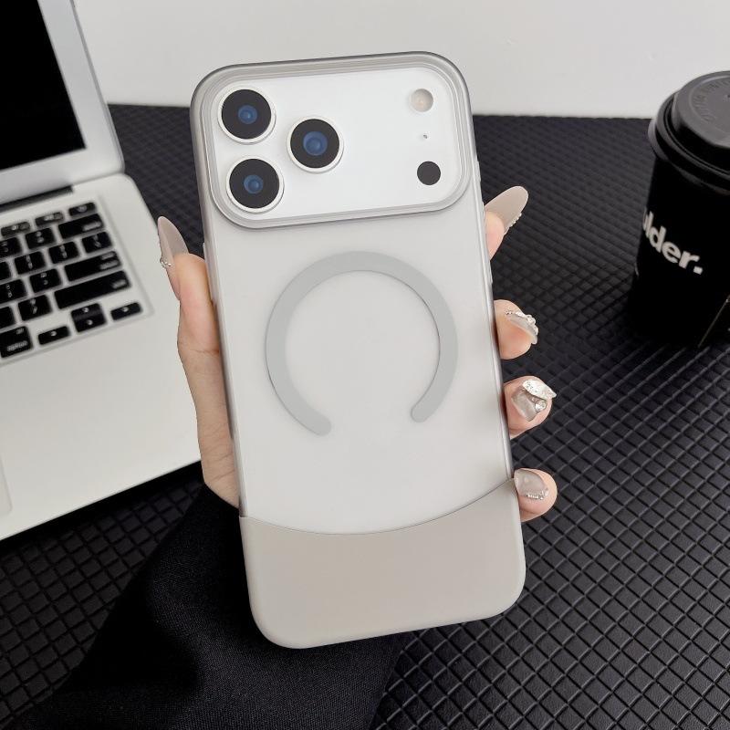 Applicable To Apple 17promax Splicing 2-in-1 Matte Magnetic Mobile Phone Case iPhone16 Acrylic Protective Case