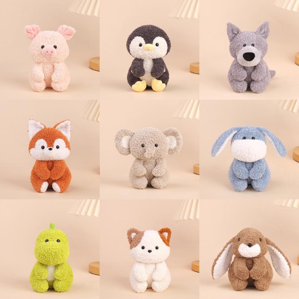 Fox Donkey Dinosaur Penguin Cat Plush Toy Stuffed Animal Doll Decoration Gift