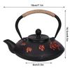 Copper Handle Cast Iron Teapot Straight Hook Spout Tea Pot Kettle Elegant Iron Tea Pot  Tea Brewing