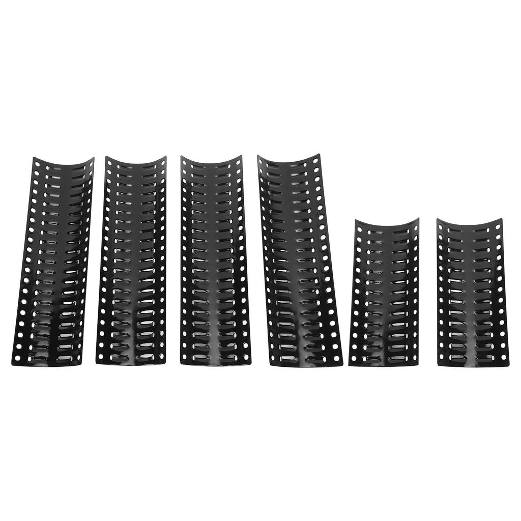 6pcs Replacement Heavy Duty Adjustable Heat Plate Shield Heat Tent Bar Burner Cover Flame Tamer