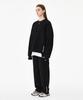 Moz Moz [Set] Balance Cut Heavy Terry Fleece Tracksuit Set Black