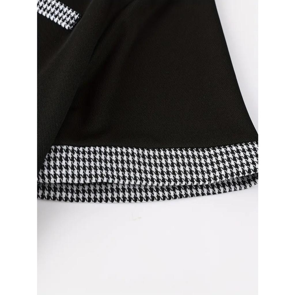 Men's Summer Fashion Loose Polo Shirts Short Sleeve Plaid Turn-down Collar T-shirt Top