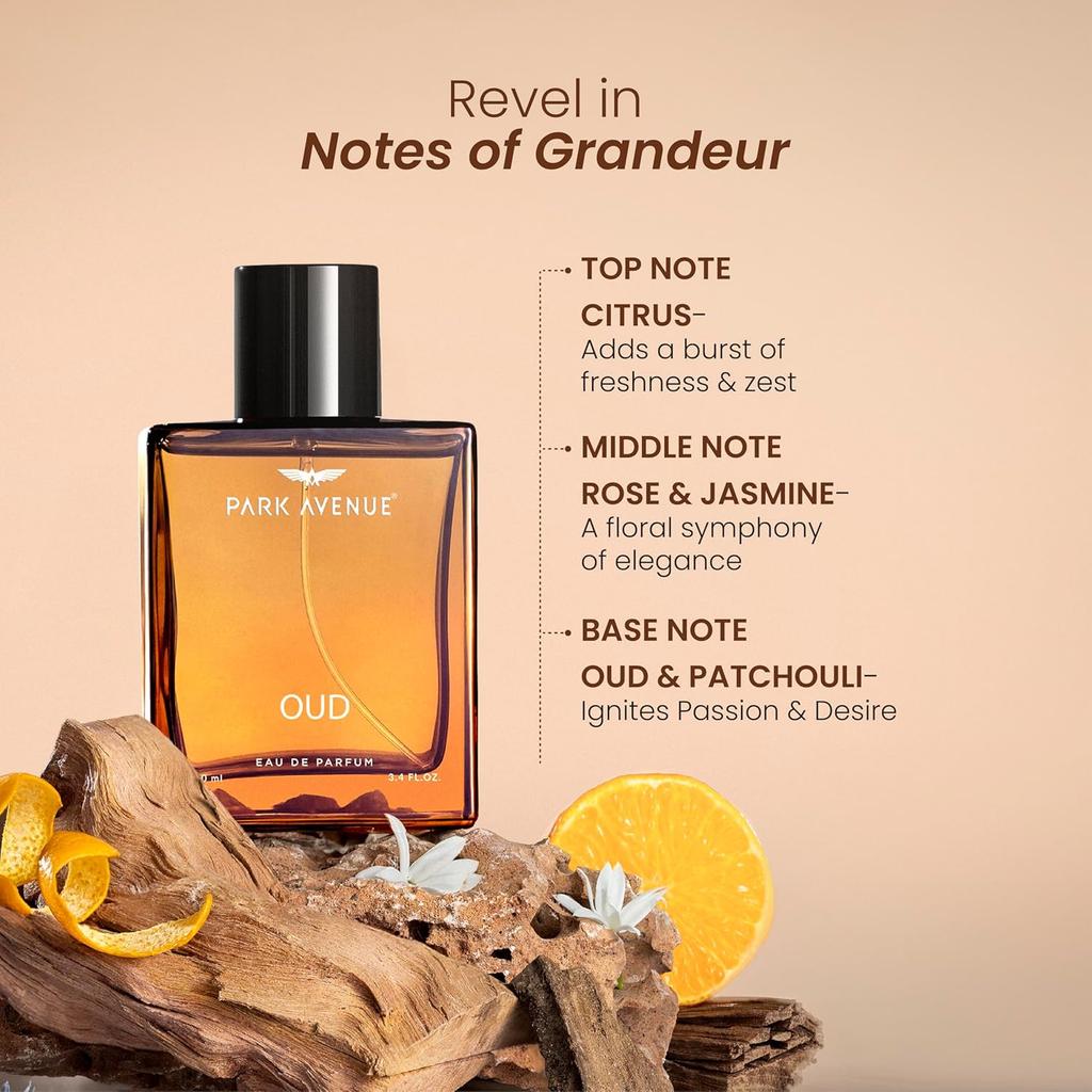Park Avenue Oud Men Liquid Eau De Parfum 100ml Long Lasting Luxury Fragrance Wedding Gift Ideas