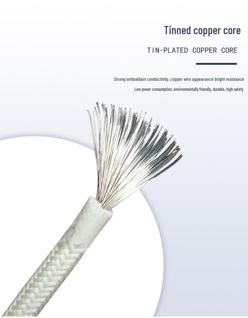 Silicone Braided High-Temp Wire 3320, 200°C-Resistant Fiberglass AGRP