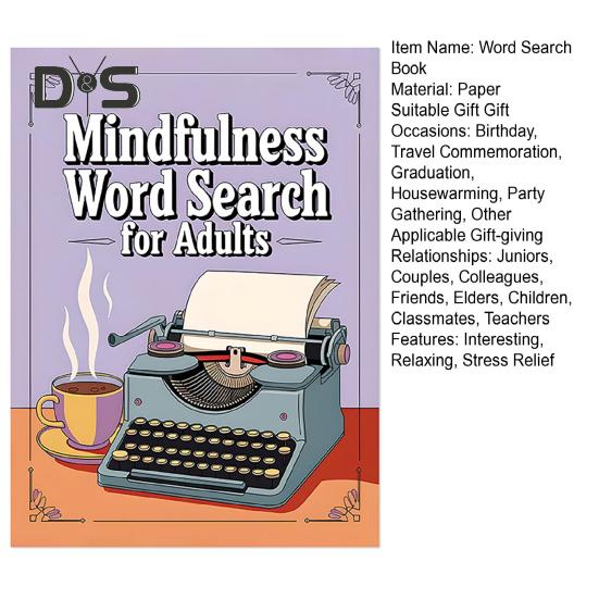 Mindfulness Word Search Book for Adults Relaxing Puzzle Book for Stress Anxiety Relief Calming Word Search Puzzles To Keep Your Mind Peaceful And