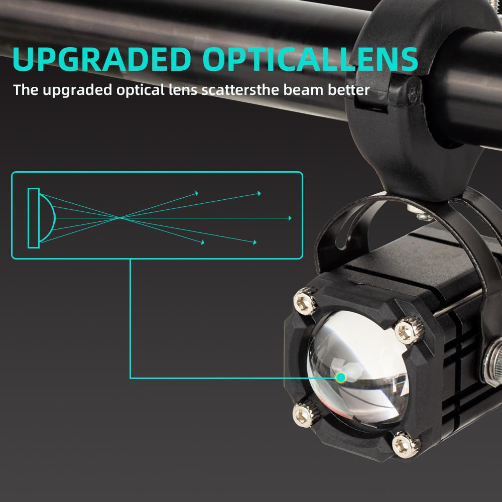 Motorcycle LED Headlight Spotlights Mini Projector ATV Scooter Lens Driving Lamp Motorcycle Accessories Fog Light 12V