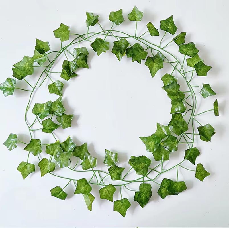 12PCS 2.1M Artificial Plant Vines Green Leaves Ivy Vines For Home Wedding Decoration Wholesale DIY Hanging Wreath Fake Flowers