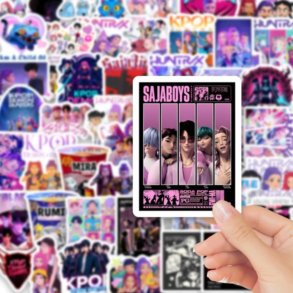60Piece K-PoP Witch Hunter Group Cartoon Waterproof Decals - Self-Adhesive Decor Stickers for Phones, Notebooks & Water Bottles