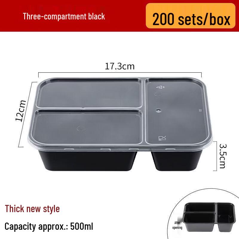 Disposable Multi-Compartment Meal Prep Containers