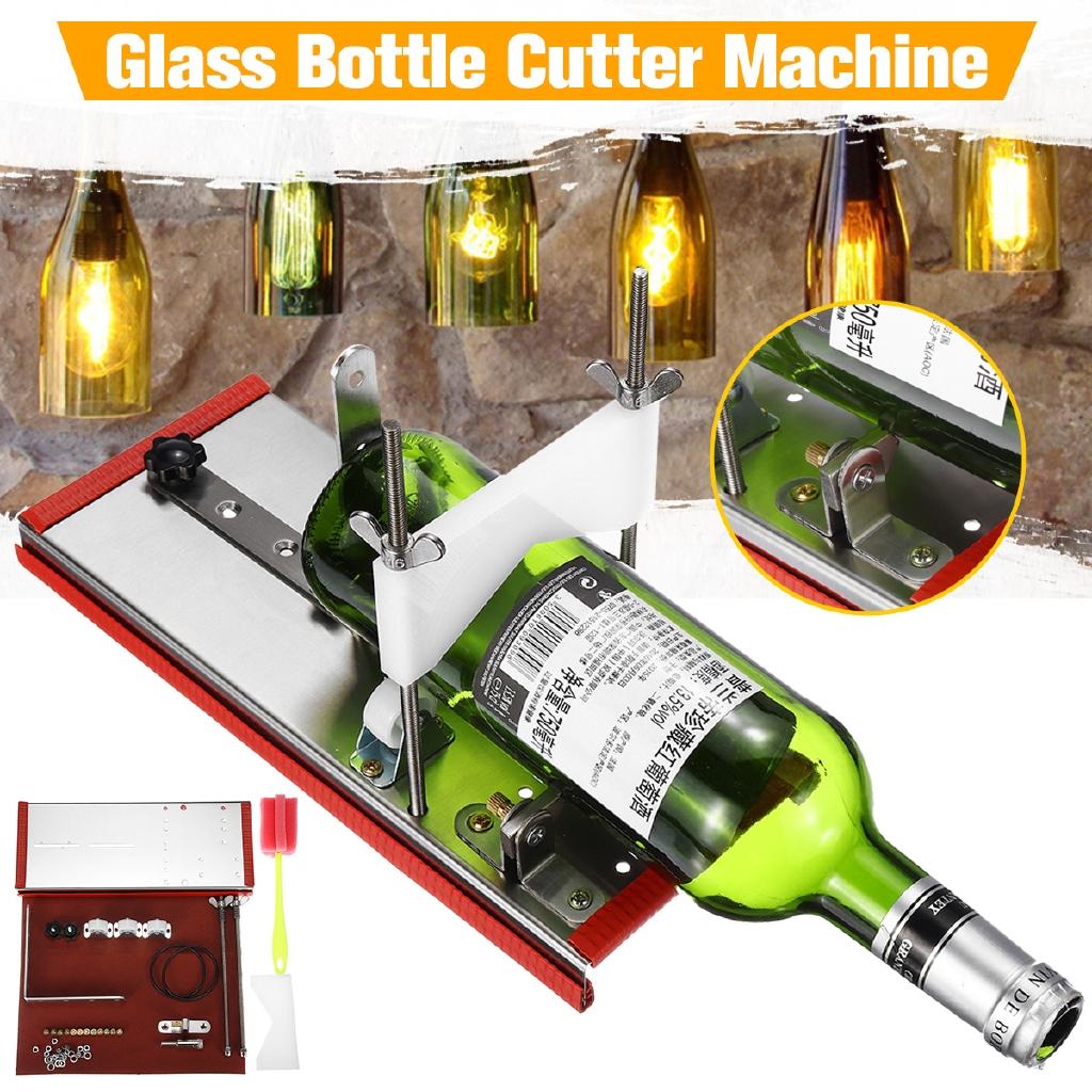 New 2-10mm Beer Wine Jar Accurate Cutting Machine DIY Recycle Cutting Tool Set Stainless Steel Smoothly Cutting Glass Bottle Cutter