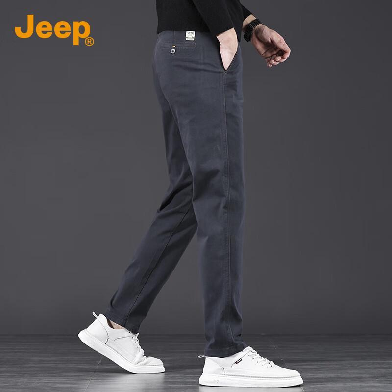 

JEEP Men s 2025 Autumn Loose Straight Leg Cotton Blend Casual Pants 38
