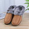 Fashion Comwarm Winter Plush Lining Men's Slippers Platform Non-slip Indoor Slides New Cozy House Slides Furry Warm Outdoor Men Slippers