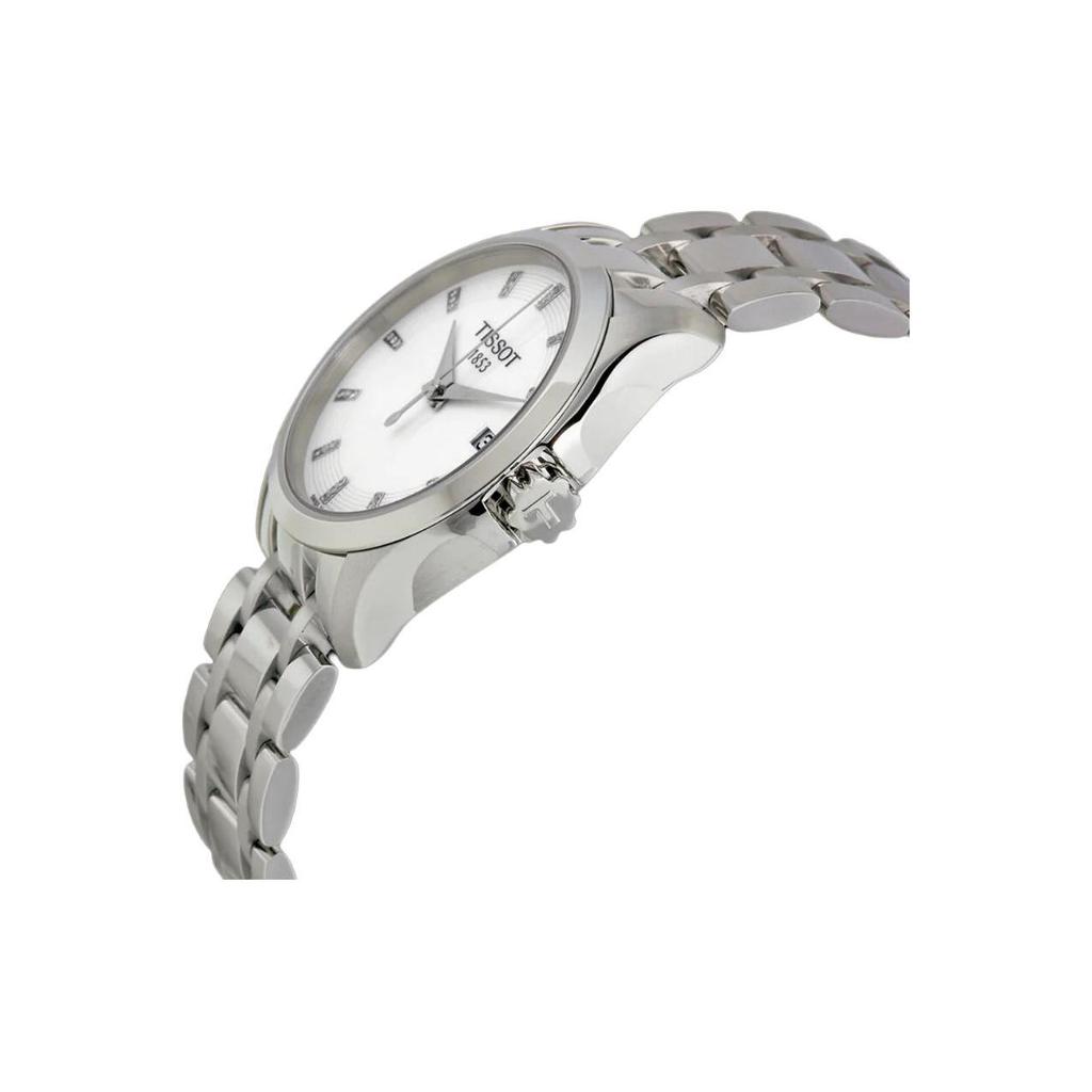 TISSOT Kutu Collection Quartz Movement Women's Watch 32mm White Dial Stainless Steel Case T035.210.11.011.00