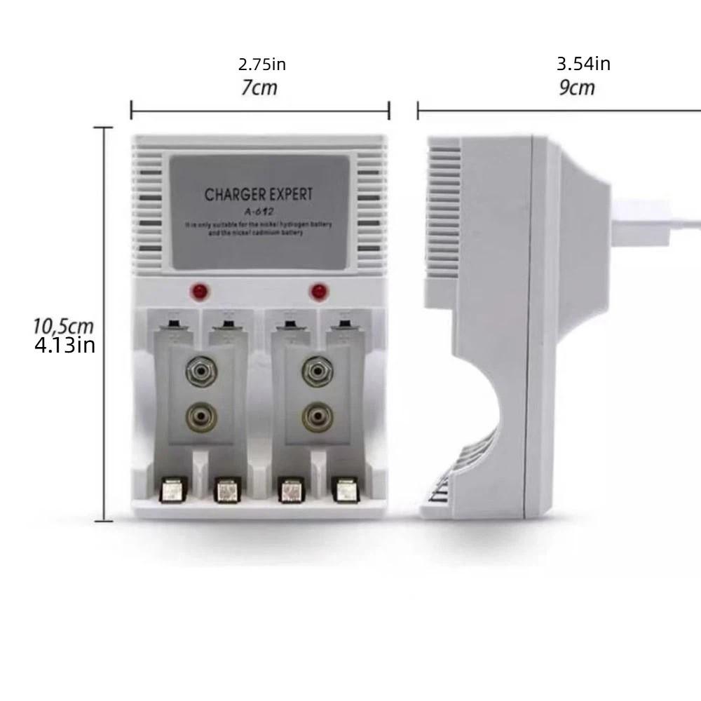 Smart Battery Charger Rechargeable Battery Charger Convertible Charger Universal Compatibility AA Battery Charger 2-Slot Design