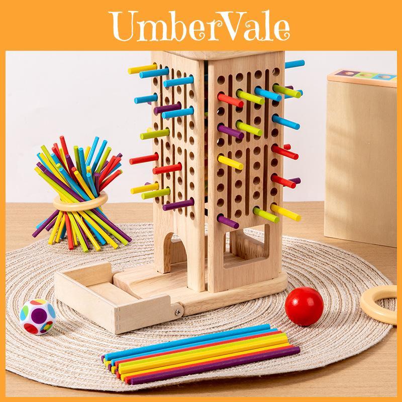 Kids Wooden Stick Puzzle Toy With Color Learning And Family Play For Early Education