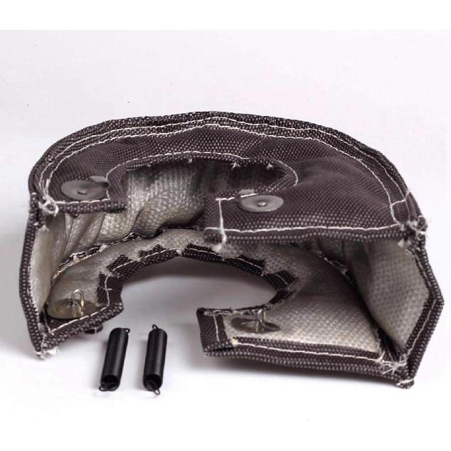 SUPERFASTRACING Black Turbo Turbocharger Heat Shield Blanket Fit T4 T67 T71 T76 T88 GT40 GT45 T04 with Locking Springs