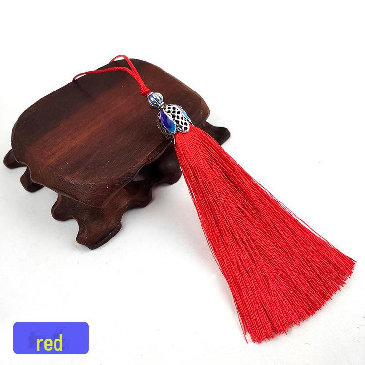 

Корона и закладка с кисточкой в перегородчатом цвете синего цвета