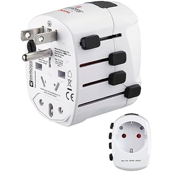 Adaptateur de voyage - hama - world travel pro - 148g - prises internationales - compact