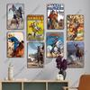Western Cowboys Vintage Poster Metal Tin Signs Lone Ranger Horse Retro Metal Plate Wall Decor for Jockey Club Pub Man Cave