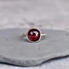 Genuine Red Garnet Ring Garnet Handmade  Ring Cushion Garnet Ring Healing Gemstone Ring Sterling Silver Ring Bridesmaid Gift