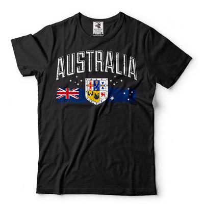 Australien Australische Flagge Nationalität Ethnische Stolz Erbe Australisches T-Shirt