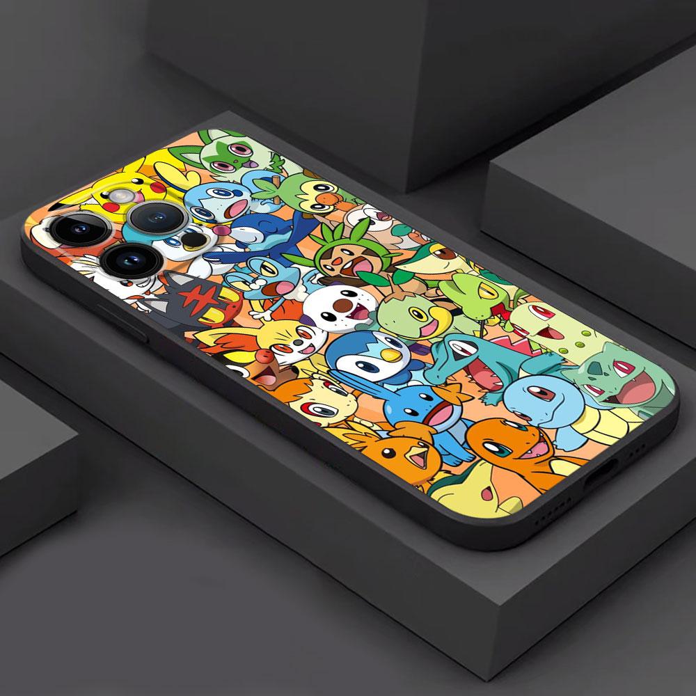 

Case For Apple iPhone 13 11 15 Pro Max 14 Plus 12 Mini XR 7 8 X XS 6S 6 SE Soft Phone Cover TPU Funda Pikachu Pokemon Cartoon iPhone 13 Mini