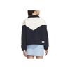 Adidas Originals Collegiate Collection FW24 Fashion Sports Color Block Retro Stand Collar Jacket Women Jacket Dark-Navy Blue White JD6369