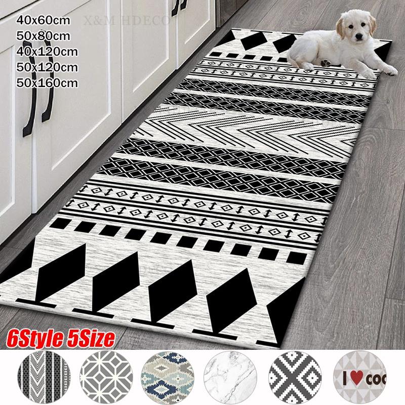 X&M HDeco Moroccan Boho Distressed Non-Shedding Stain Resistant Floor Rugs Living Room Bathroom Kitchen Area Rug(40*60/50*80/40*120/50*120/50*160cm)