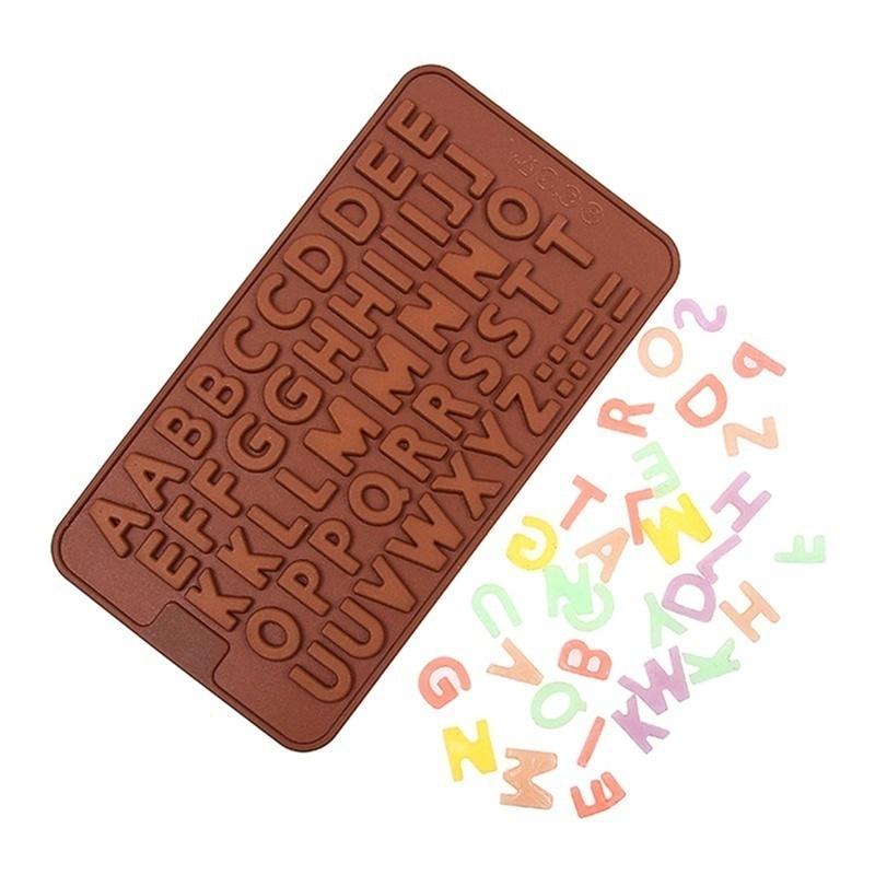 English Letters Number Silicone Mold Alphabet Fondant Cake Decorating Tools Chocolate Cupcake Mold K