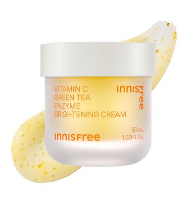 Innisfree Yeşil Çay Enzim Aydınlatıcı Krem 50ml Niasinamid Beyazlatıcı İyileştirir Azaltır ve Gözenek Formüle edilmiştir Vitamin enzimi ve yeşil çay özü ile