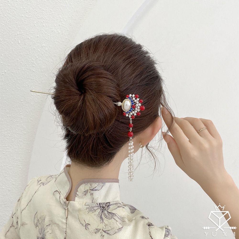 

Пекинская опера Facebook Заколка для волос в китайском стиле Женская заколка для волос Коготь для волос Конский хвост Шпилька