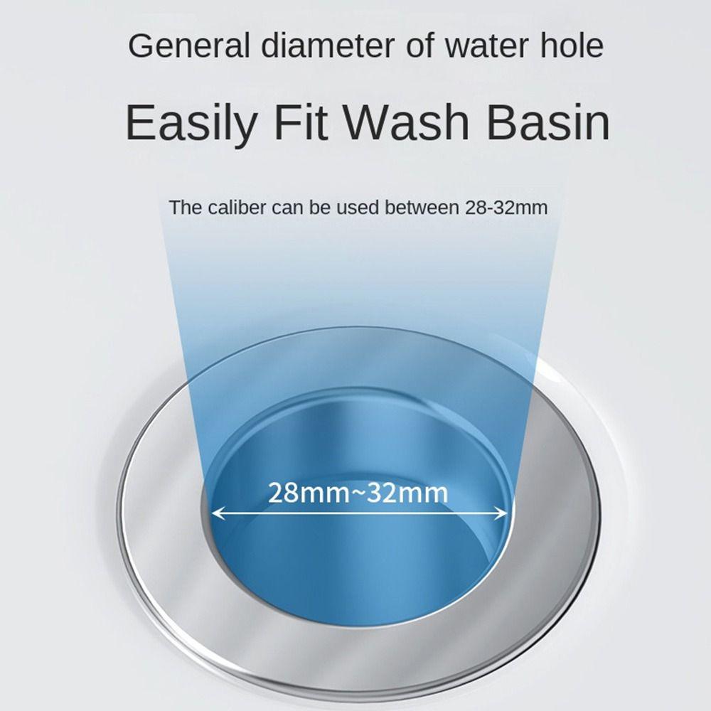 Stainless Steel Pop Up Drain Filter Hair Trap Washbasin Bounce Core  Bathroom Accessory