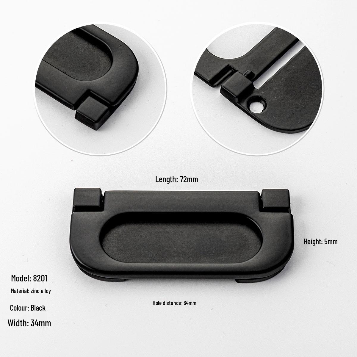 

Invisible Flush Mount Minimalist Cabinet Pull Handle for Drawers and Doors