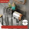Wall-Mounted Hairdryer and Toothbrush Holder