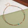 GEMCHIC Women's New Chinese Style Vintage Natural Stone Beaded Choker Necklace