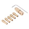 3 sets 0.5-3mm Capacity Brass Drill Chuck 4 Jaw Electric Drill Chuck  For Rotary Tools