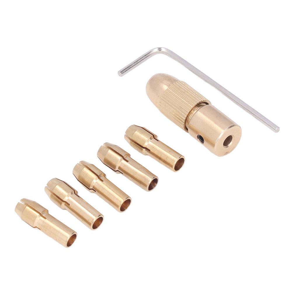3 sets 0.5-3mm Capacity Brass Drill Chuck 4 Jaw Electric Drill Chuck  For Rotary Tools