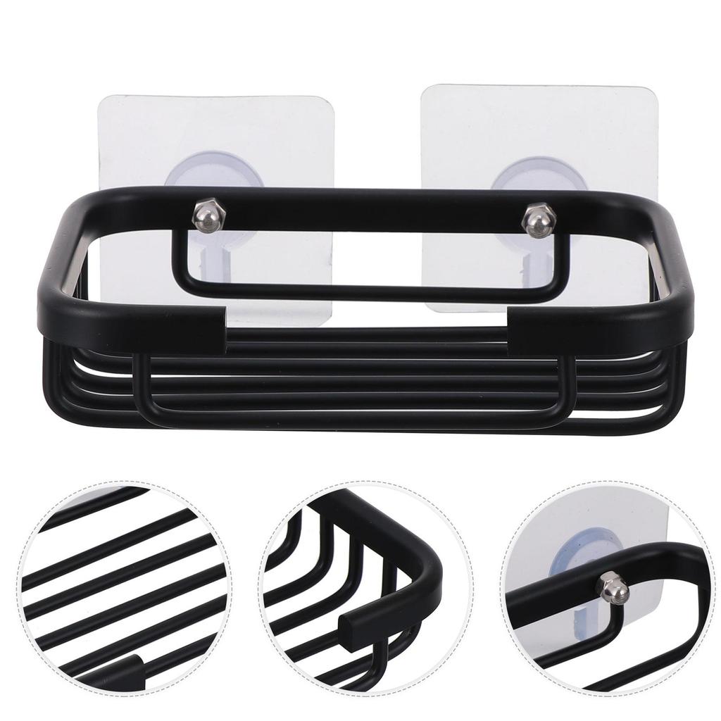 Väggmonterbar Tvålkoppshållare Aluminiummaterial Stansfri Design Självdränerande Ribbad Låda Snabb Dränering Mögelförebyggande