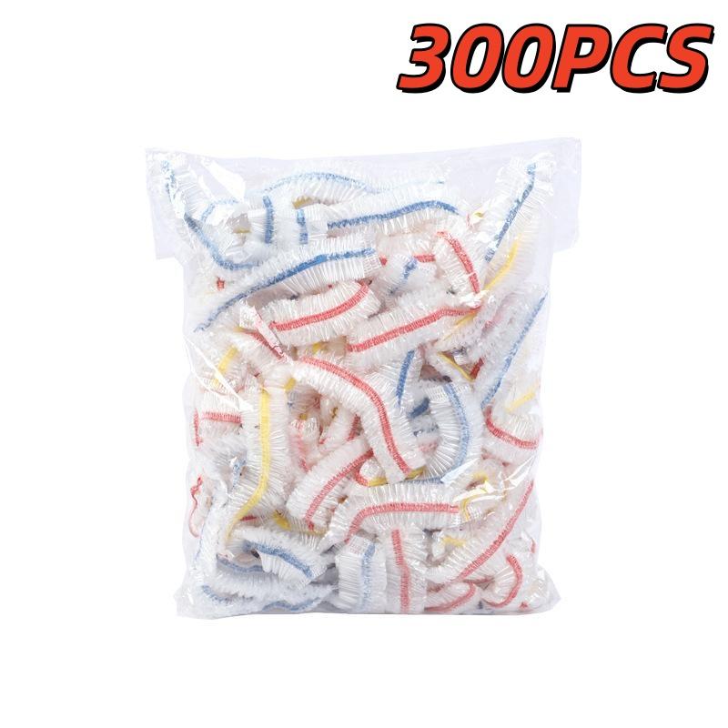 500 יחידות כיסוי מזון חד-פעמי כיסוי מזון לשמירה על טריות פלסטיק צבעוני עטיפה אלסטית כיסוי צלחת שקיות אריזה למטבח שקית אחסון