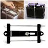 Regulowany wspornik akumulatora dla silnej przewodności Praktyczny metalowy zestaw do mocowania akumulatora Łatwy do czarny 23*20cm